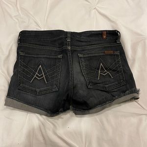7 For All Mankind High Waisted Cutoff Denim Shorts